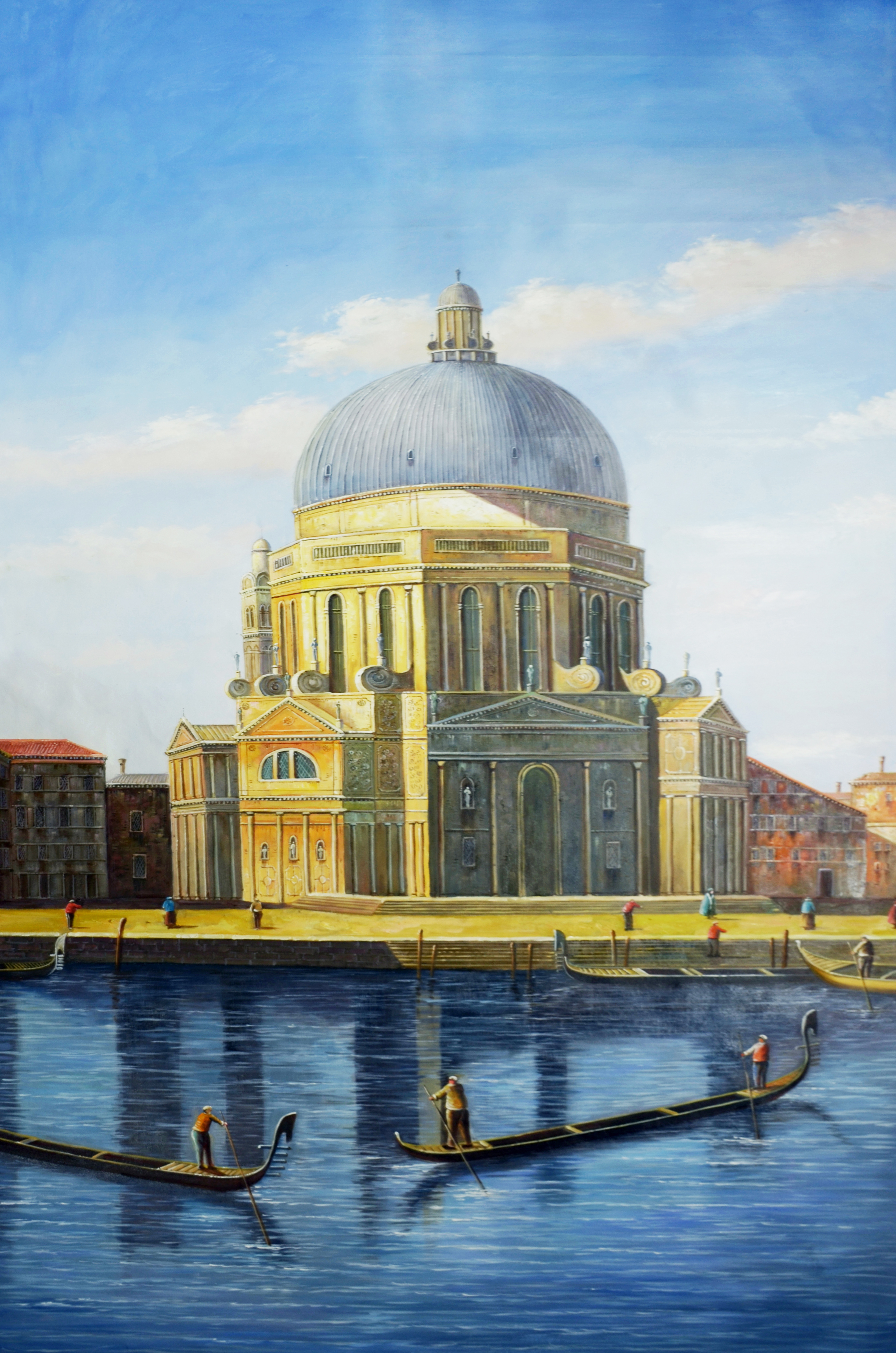 Hand-painting Abstract Venice Oil Painting Oversize Double Room – Painting Gallery
